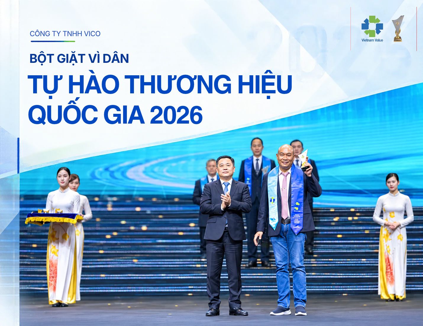 Bột giặt Vì Dân Tự hào là Thương Hiệu Quốc Gia 2026